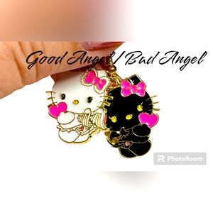 2/20 Cute cartoon Kitty earrings with stainless hooks